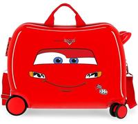 Trolley Cavalcabile Bambino Disney Pixar Cars Saetta McQueen ABS 34L Ruote Rossa