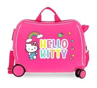 Trolley Cavalcabile Hello Kitty 50 cm Valigia Rigida ABS Bagaglio a Mano con 4 Ruote Multidirezionali Chiusura a Combinazione e Tracolla Regolabile 34 Litri Cavalcabile Bambina 3-7 Anni 50x38x20 cm