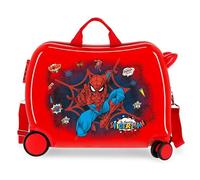 Trolley Cavalcabile SpiderMan Marvel per Bambini 50 cm Valigia Rigida ABS Bagaglio a Mano 4 Ruote Multidirezionali Chiusura a Combinazione e Tracolla 34 Litri Cavalcabile Bambini 3-7 Anni 50x38x20 cm