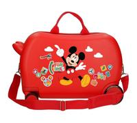 Trolley Cavalcabile Topolino Disney per Bambini 45 cm Valigia Rigida ABS con 4 Ruote Multidirezionali e Tracolla Regolabile Bagaglio a Mano 246 Litri Valigia Bambino 3-6 Anni 31x45x20 cm