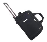 Trolley con ruote, borsa da viaggio impermeabile, bagaglio a mano per il weekend di ginnastica fuori porta(Black)