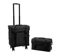 Trolley cosmetico 2 in 1, valigetta da parrucchiere multifunzione con 8 cassetti e rotelle, grande valigetta trucco professionale, beauty case per parrucchieri