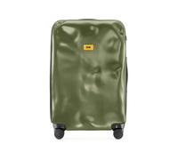 CRASH BAGGAGE Icon Medium | Trolley Rigido Valigia da Viaggio (68x45x26 cm) Design Italiano 65 L Capacità 4 ruote girevoli 100% in Policarbonato Chiusura a combinazione Green Olive (M)