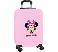 Trolley da cabina 20" minnie mouse "me time" | Interno foderato e organizzato con tasca in rete e pannello separatore | Cinghie elastiche per contenere i bagagli | Maniglia flessibile e doppie ruote g