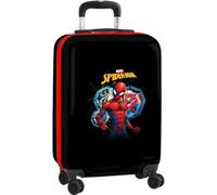 Trolley da cabina 20" Spider-Man "Eroe" con interno rivestito e organizzato, con tasche in rete e pannello separatore, fasce elastiche per tenere i bagagli, maniglia flessibile e ruote doppie rotanti