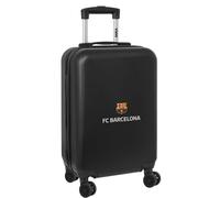 F.C. Barcellona 3ª EQUIPAZIONE - Trolley da cabina 20 pollici, valigia con ruote, lucchetto di sicurezza, valigia leggera, 34,5 x 20 x 55 cm, colore: nero, Nero, Estándar, Casual