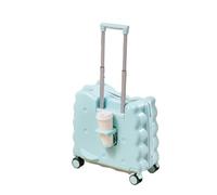 Trolley da viaggio piccolo for uomo e donna Trolley da viaggio leggero Trolley da viaggio multifunzionale Valigia da viaggio carina adatta for viaggi d'affari e viaggi(Blue,18")