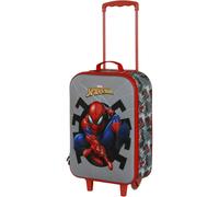 Marvel Spiderman Symbol-Valigia Trolley Soft 3D, Grigio, 17 x 33 x 52 cm, Capacità 26 L