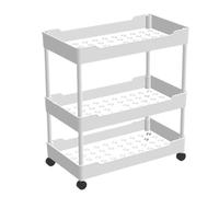 Trolley di archiviazione a 3 livelli, organizzatore di memoria con n | telaio in metallo Utility Cart | Design regolabile ST0Rage Organizer per soggiorno, area di lavoro, cameretta dei bambini e