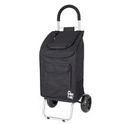 Trolley Dolly, Black Foldable Cart dbest Products Carrello Pieghevole per la Spesa, in Poliestere, Nero, più Grande