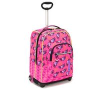Trolley Fit Seven NYMFE, Rosa, 35 Lt, 2in1 Zaino con Sollevamento Spallacci per uso Trolley, Scuola & Viaggio