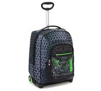 Trolley Fit Seven Winged, Nero, 35 Lt, 2in1 Zaino con Sollevamento Spallacci per uso Trolley, Scuola & Viaggio