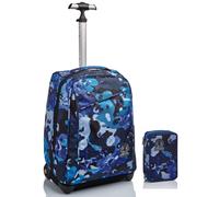 TROLLEY Invicta 2 in 1 con Spallacci per uso Zaino + ASTUCCIO - Camo Shades