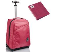 Trolley Invicta, Benin Eco-Material, Rosa, 2 in 1 con Spallacci per uso Zaino + Copertina ad Anelli