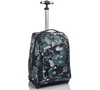 Trolley Invicta , Camo Shade, Verde, 2 in 1 con Spallacci per uso Zaino