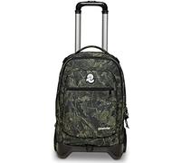 Trolley INVICTA - NEW PLUG FANTASY, Verde Militare - Trolley Scuola Sganciabile 3in1, Zaino Scuola, Viaggio & Tempo Libero - Doppio Scomparto, Maxi Capienza 37 LT