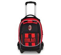 Seven Trolley Scuola Jack 3 Ruote Milan, Nero, 33 L, Scomponibile, Cross-over System, 3 in 1, Uso Zaino, Tasca frontale, Scuola elementare e media, Bambino, Ragazzo, Calcio, Prodotto ufficiale