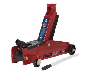 Trolley Jack 3tonne Telaio Lungo Resistente - Sealey 1153CX Nuovo