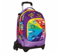 Seven Inside Out 2 Trolley Scuola Jack 3 Ruote, Viola, 3 in 1, Zaino Triplo Uso con Carrello Sganciabile, 33 L, Scuola Elementare, Bambina