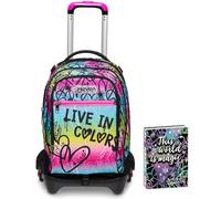 TROLLEY JACK-3WD+ SEVEN COLOUR EXPRESSION + Seven Diario 12 Mesi, Nero, Ragazza