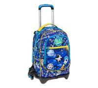 SJ GANG STYLE JAM GANG Trolley Scuola Jack 3 Ruote, Blu, 3 in 1, Zaino Triplo Uso con Carrello Sganciabile, 33 L, Zaino Scuola Elementare, Zaino Bambino