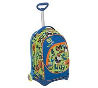 Trolley Jack Junior - SJ Gang - Blu Verde - 28 LT SGANCIABILE e Lavabile - Scuola e Viaggio