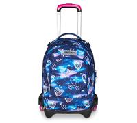 Seven Trolley Scuola Jack 3 Ruote Detach, Viola Fucsia, Zaino Con Carrello Sganciabile 37 L, Tasca Borraccia, Zainetto Staccabile, Zaino Grande, Per Elementare e Media, Trolley Bambina