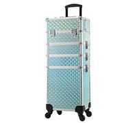 Trolley Make Up 4 in 1 Valigia Porta Trucchi Trolley Estetista Valigetta Trucchi Trolley Trucco Valigetta Trucco Valigia Make Up Valigetta Maniküre Valigetta per Cosmetici,Blu