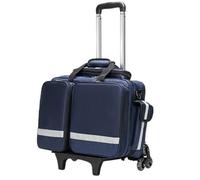 Trolley medico professionale con ruote di pronto soccorso con divisori interni, borsa di grande capacità impermeabile trauma di emergenza per EMT, EMS, paramedici, uso esterno, B