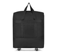 Trolley nero con ruote Oxford pieghevole unisex espandibile Borsa da viaggio for donna Uomo Viaggio di fine settimana Per Sport Fitness(22inch)