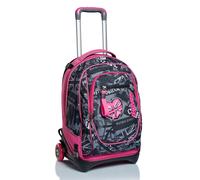 Trolley New Tech Seven, Keep Flag, Rosa, 3in1 Zaino Sganciabile, Scuola & Viaggio
