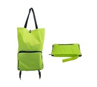 Trolley Pieghevole Verde - Carrello della Spesa Impermeabile in Tessuto Oxford, Borsa Portatile per Supermercato
