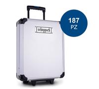 Trolley Porta Attrezzi Alluminio 187 Pezzi con Ruote Scheppach wzt187