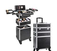 Trolley Professionale 3in1 Makeup Estetista Beauty Case con Ruote Staccabili