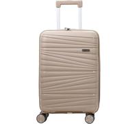 Trolley rigido bagaglio a mano, approvato dalla maggior parte delle compagnie aeree low cost, 55 cm, ESPANDIBILE!! Misure 55 x 38 x 23 cm Marchio Originale Pierre Cardin (BEIGE/KHAKI)