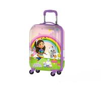Trolley Rigido Gabby´s Dollhouse Valigia da Viaggio per Bambini, Borsa da Viaggio Resistente in ABS con Manico Regolabile e 4 Ruote Multidirezionali,31 L,34.5x20x51 cm, Multicolor