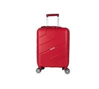 Trolley rigido utilizzabile come bagaglio a mano, approvato dalla maggior parte delle compagnie aeree low cost, 55 cm, ESPANDIBILE!! Misure 55 x 40 x 20 cm (ROSSO)