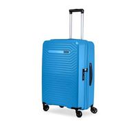 Trolley Roncato Ciak Passenger Medio 4 Ruote Rigido Ultraleggero con Zip Espandibile, chiusura TSA, Valigia in Polipropilene, Colore Blue Star