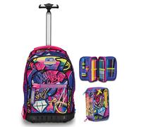 Trolley Run Scuola Mitama 2 Scomparti Bambino + Astuccio 47 pz