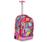 Trolley Run Scuola Mitama Butterfly,Doppio Scomparto, Rosa, Scuola Elementare e