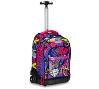 Trolley Run Scuola Mitama Hip-Hop Diamond,Doppio Scomparto, Viola e Nero,