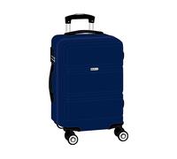 safta - Trolley da cabina 20", valigia con ruote, lucchetto di sicurezza, valigia leggera, 34,5 x 20 x 55 cm, colore blu navy, Blu navy, Estándar, Casual