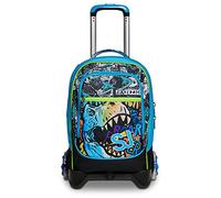 Trolley Scuola Jack 3 Ruote - SJ Boy Bambino - Azzurro - Zaino Sganciabile - Doppio Uso