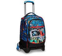 Trolley Scuola SJ Jack 3 Ruote - Wondrous Boy Bambino - Blu - Zaino Sganciabile - Doppio Uso