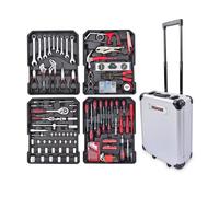 Trolley set attrezzi valigia cassetta porta utensili completa con 253 pezzi