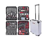 Trolley set attrezzi valigia cassetta porta utensili completa con 253 pezzi
