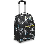 Trolley Seven, Abstract graffiti boy, Nero, 2 in 1 Zaino con Cross-Over System,