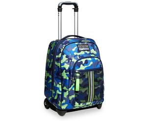 Trolley Seven, Bluecamo Boy, Blu, 2 in 1 Zaino con Cross-Over System, Scuola &