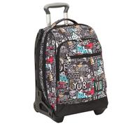 Yub Trolley Scuola Sganciabile Tech, Nero, Triplo Uso, Zaino con Carrello Sganciabile, Tasca con Organizer, Maxi Capienza, Zaini e Trolley, Scuola, Bambini e Ragazzi