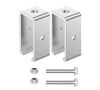 Trolley Track Hanger Bracket - Trolley Hanger Support | 2 x Hangger Bracket Troolley Traack Suppoort - Channel Trolleey Track Support Hangeer, Metal Trollley Braccket For All 1-5/8 Channel Trrolley Tr